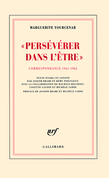 "Persévérer dans l'être", Correspondance 1961-1963 (9782070135837-front-cover)