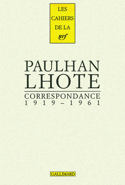 Correspondance, (1919-1961) (9782070124527-front-cover)
