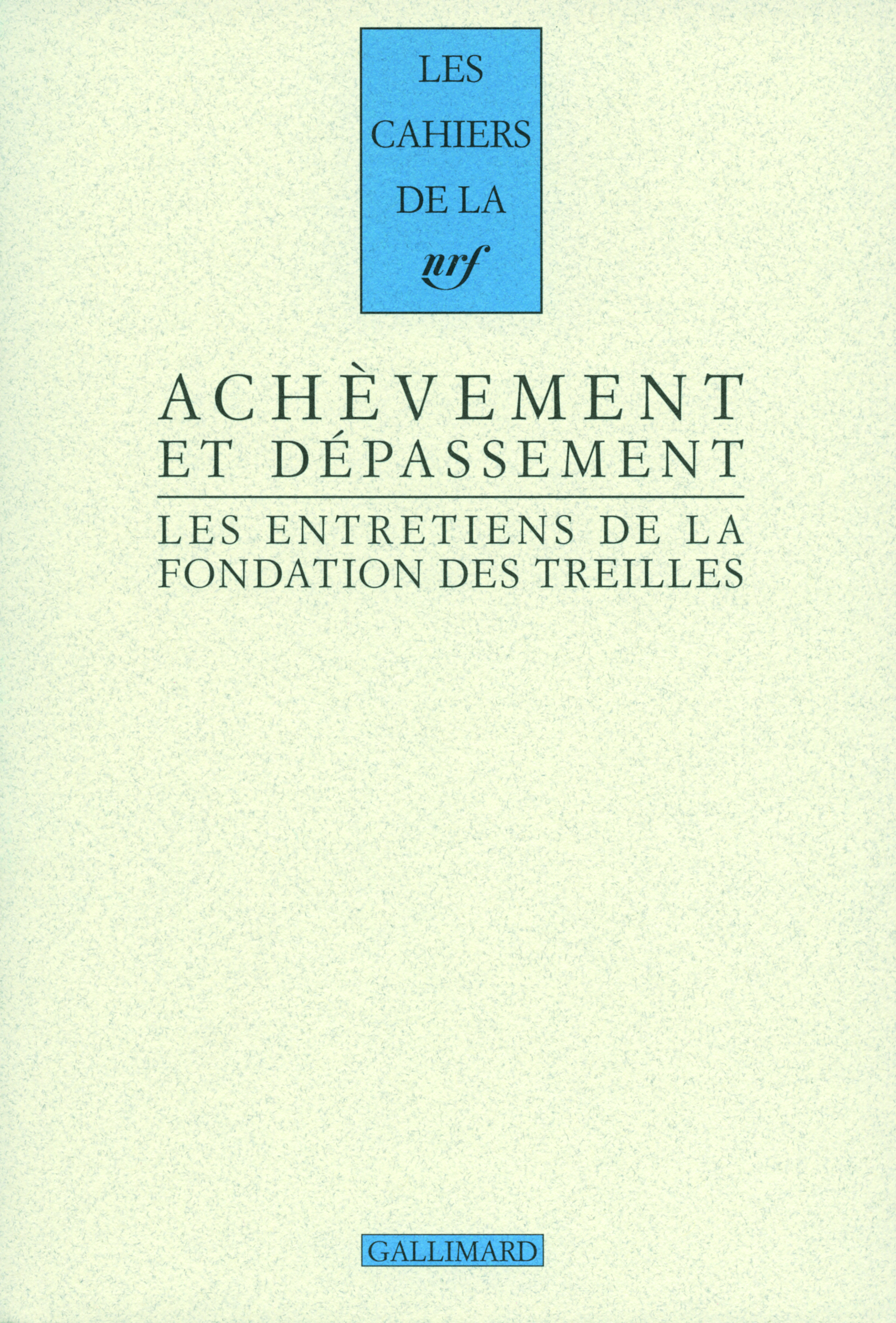 Achèvement et dépassement (9782070131181-front-cover)