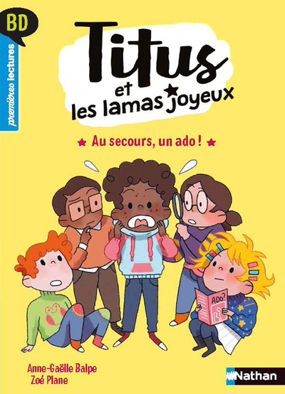Titus et les lamas joyeux - Au secours, un ado ! (9782092594858-front-cover)
