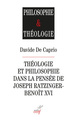 Théologie et philosophie dans la pensée de Joseph Ratzinger-Benoît XVI (9782204154987-front-cover)