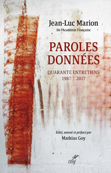Paroles données - Quarante entretiens 1987-2017 (9782204140034-front-cover)