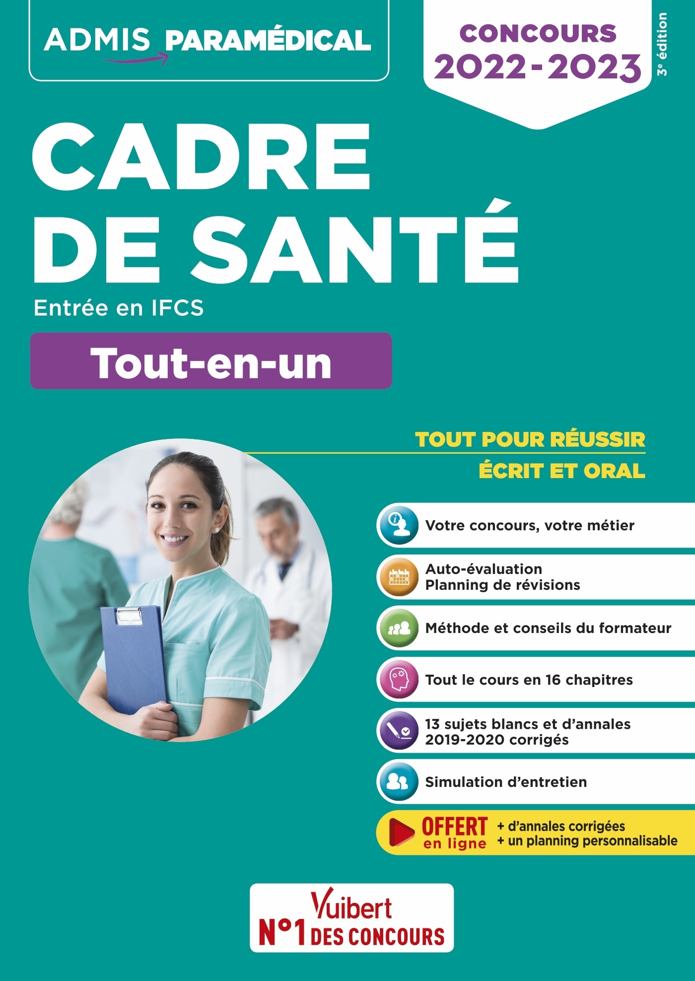 Concours Cadre de santé - Entrée en IFCS - Tout-en-un, Concours 2022-2023 (9782311208382-front-cover)
