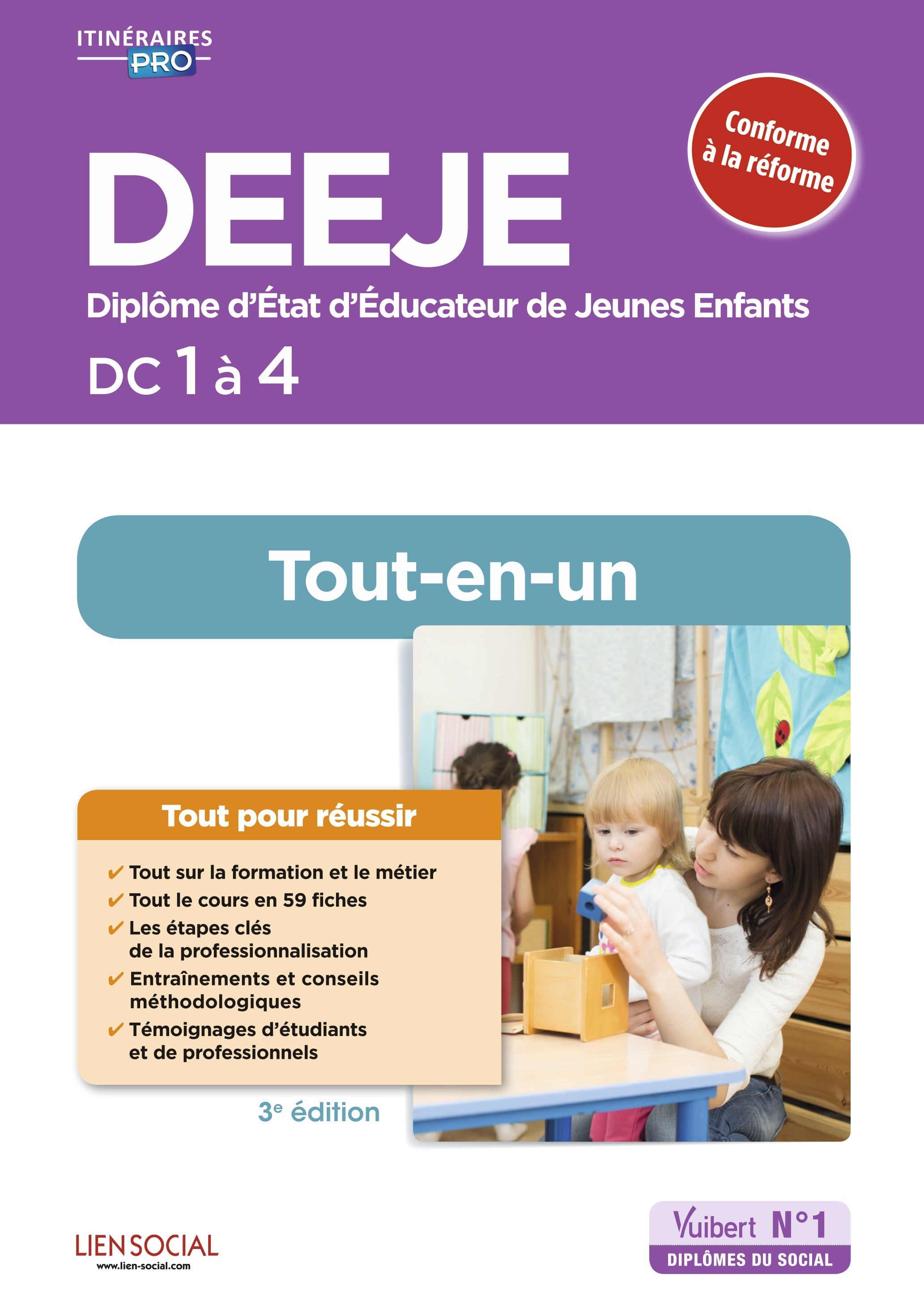 DEEJE - DC 1 à 4 - Préparation complète pour réussir sa formation - Conforme à la réforme, Diplôme d'Etat d'Educateur de jeunes  (9782311207576-front-cover)