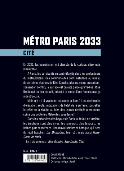 Cité, METRO PARIS 2033 - LIVRE 3 (9791036001062-back-cover)