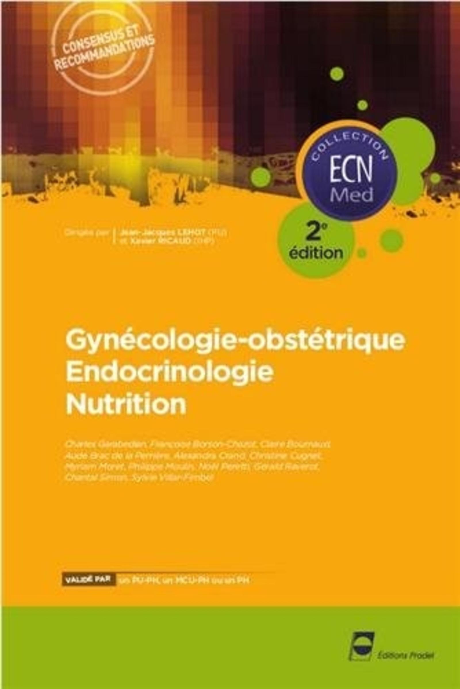 Gynécologie-obstétrique - Endocrinologie - Nutrition - 2e édition (9782361100773-front-cover)