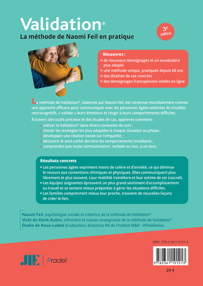 Validation, La méthode de Naomi Feil en pratique (3e édition), La méthode de Naomi Feil en pratique (3e édition) (9782361101213-back-cover)