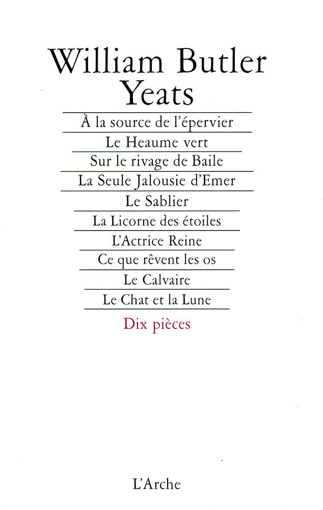 Théâtre complet Tome 2 Yeats (9782851814586-front-cover)