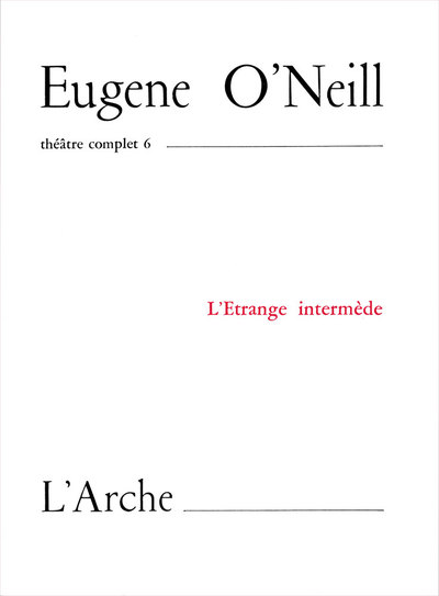 Théâtre Tome 6 O'Neill (9782851811141-front-cover)