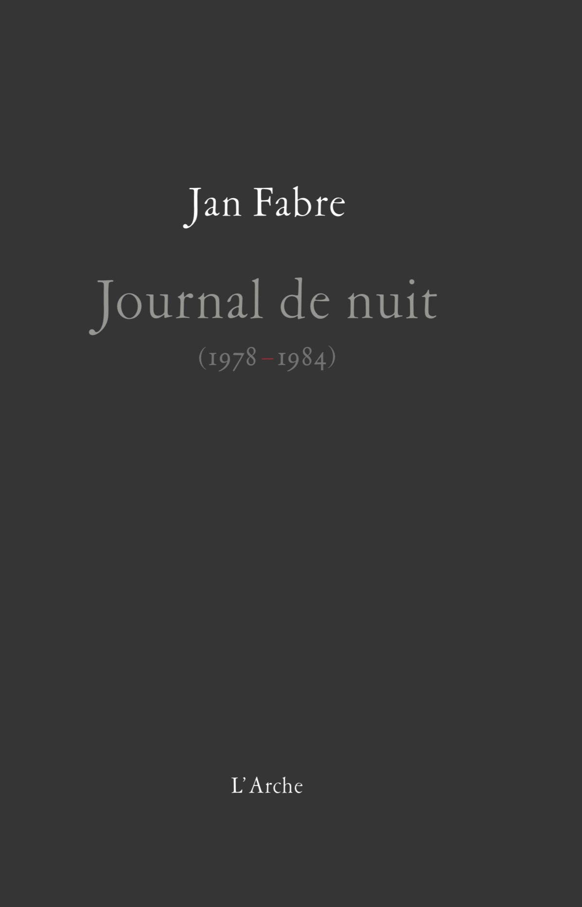 Journal de nuit 1978-1984 (tome I) (9782851817785-front-cover)