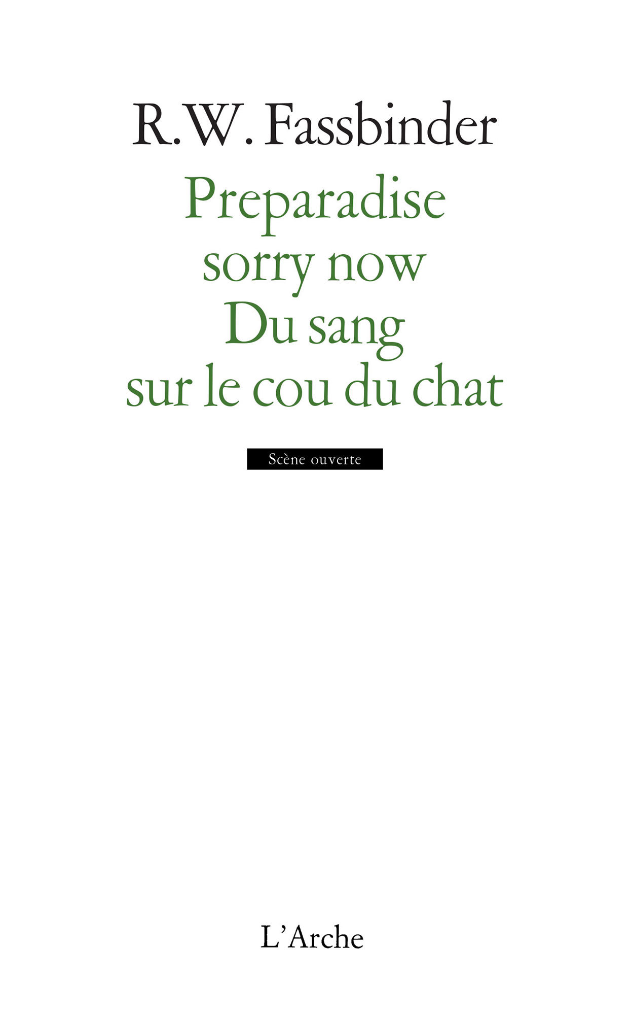 Preparadise sorry now / Du sang sur le cou du chat (9782851810588-front-cover)