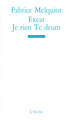 Exeat / Je rien Te deum (9782851815866-front-cover)