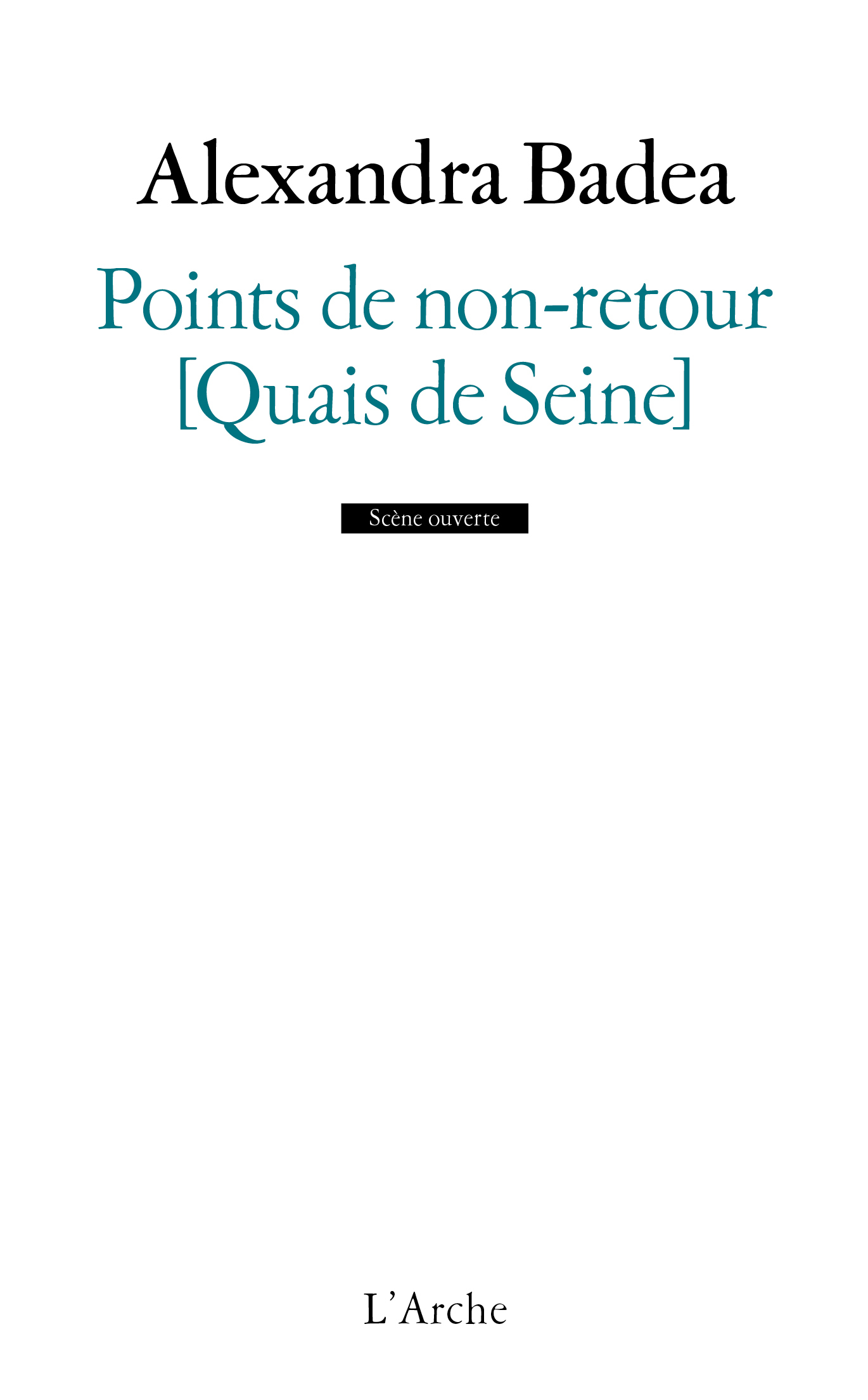 Points de non-retour [Quais de Seine] (9782851819635-front-cover)