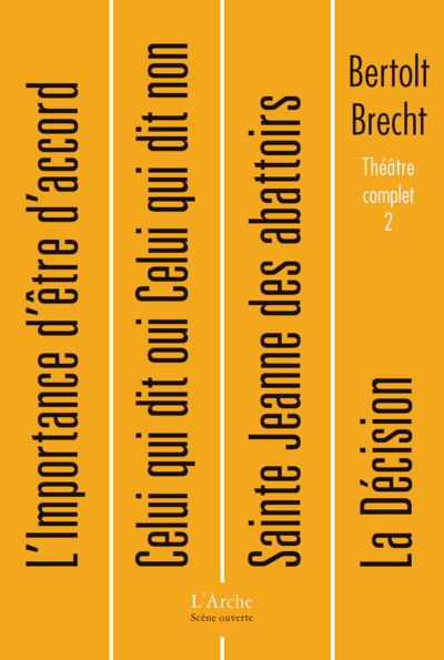 Théâtre complet T2 Brecht (9782851811905-front-cover)