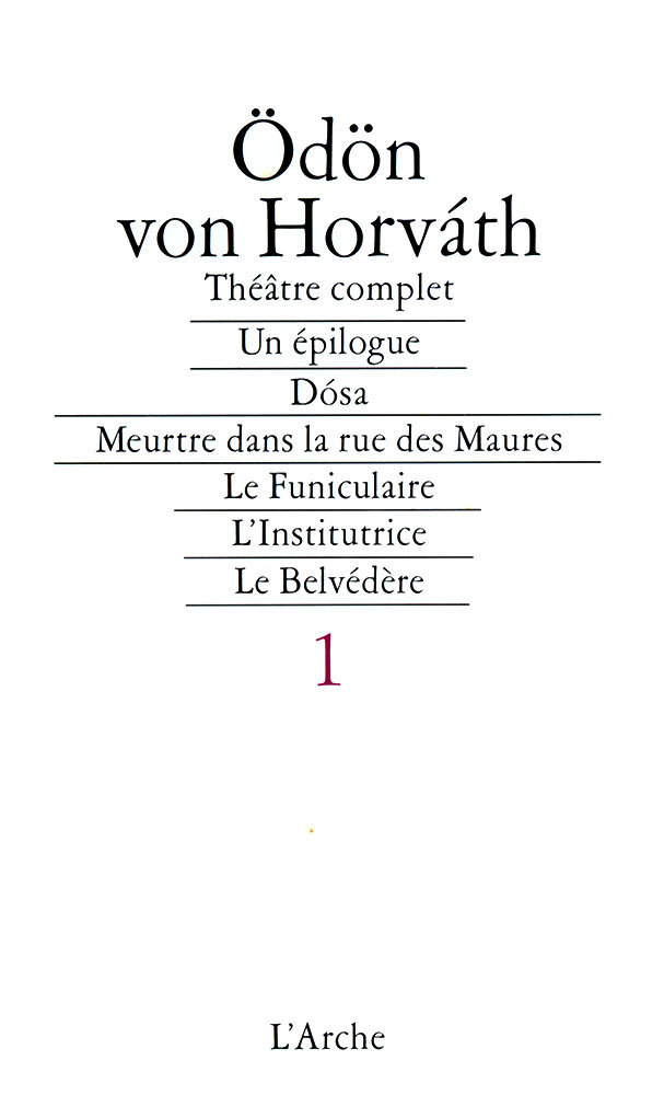 Théâtre T1 Horváth (9782851813503-front-cover)