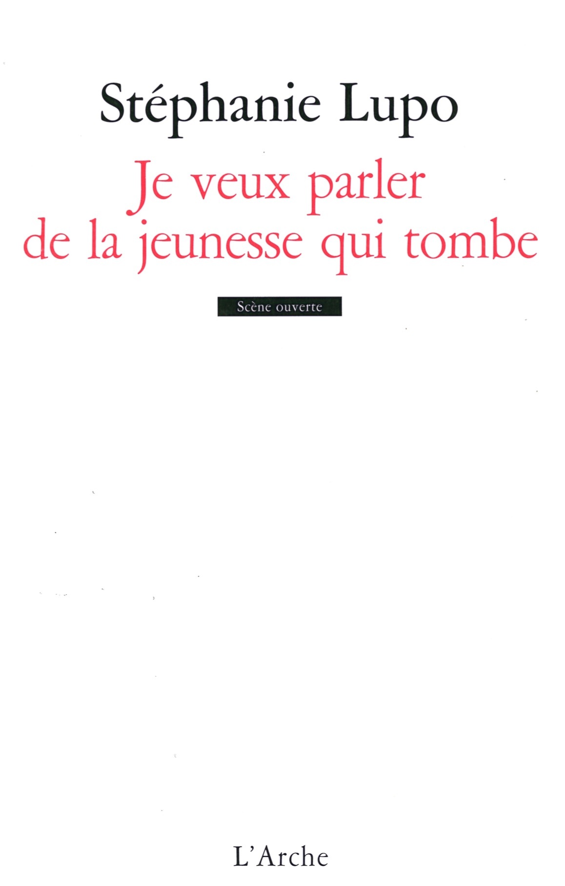 Je veux parler de la jeunesse qui tombe (9782851818591-front-cover)