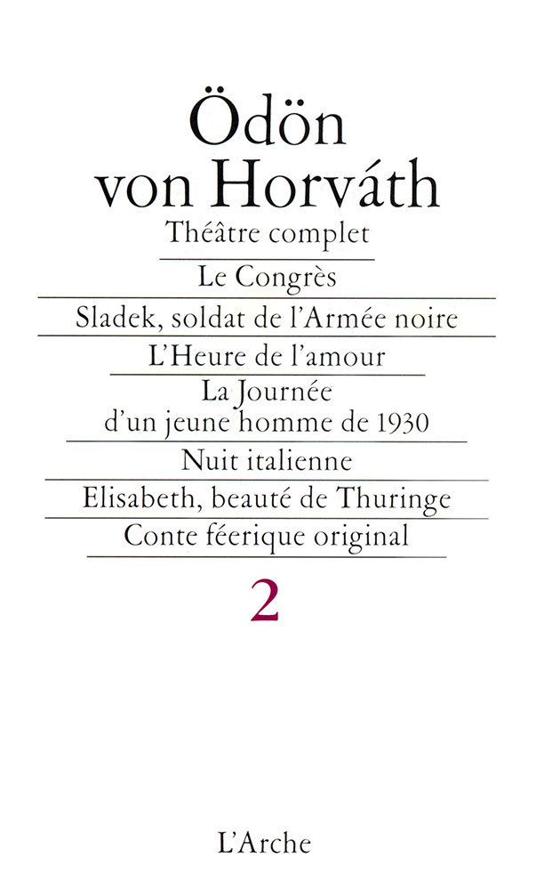 Théâtre T2 Horváth (9782851813541-front-cover)