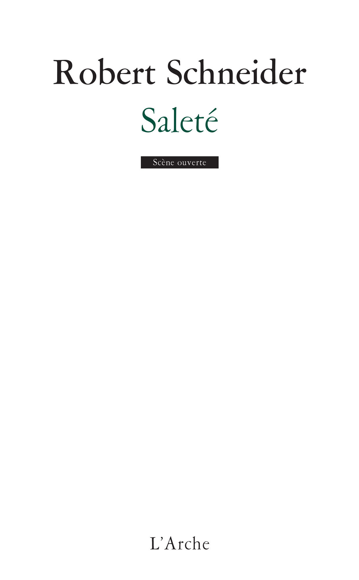 Saleté (9782851818492-front-cover)