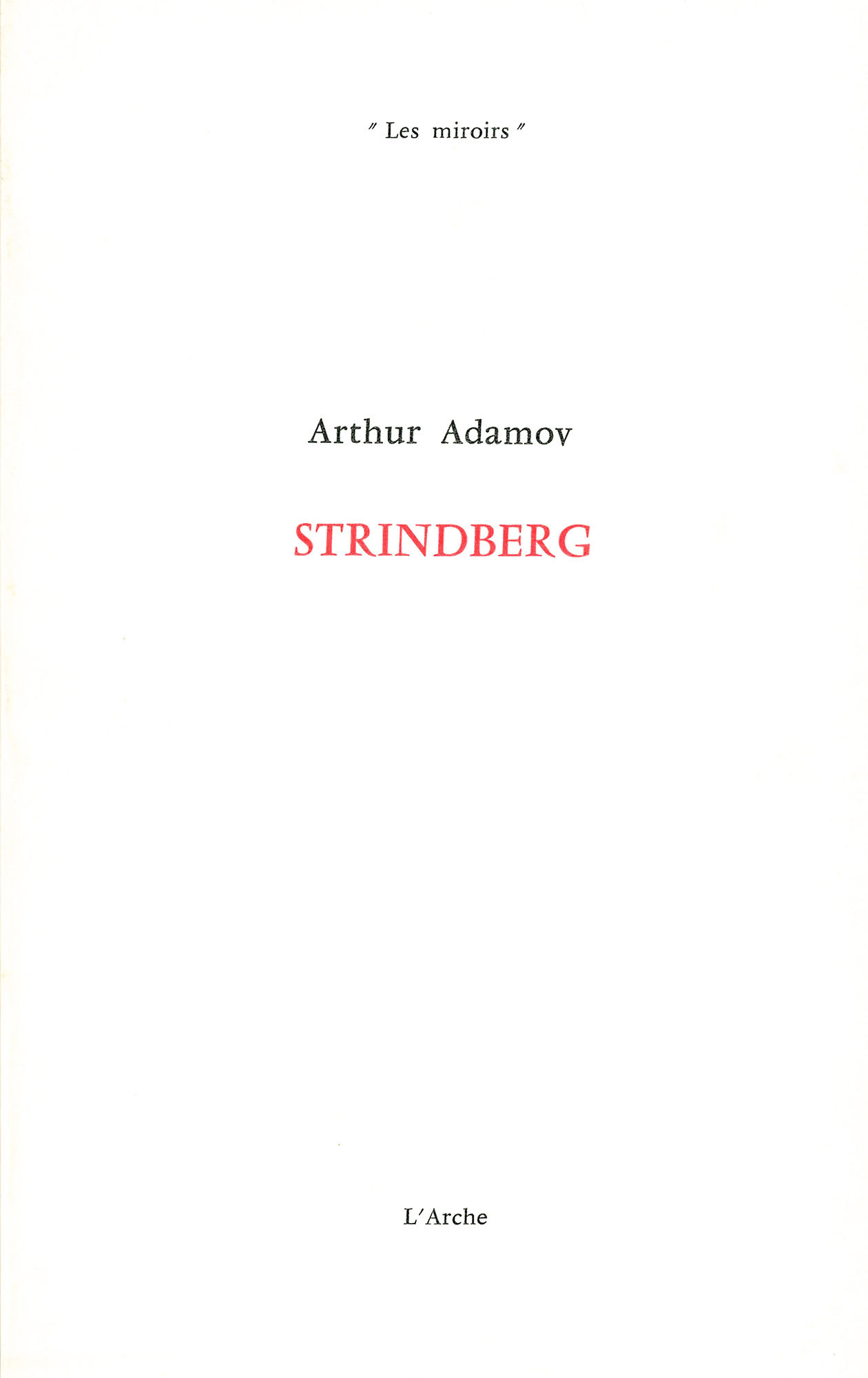 Strindberg (9782851814036-front-cover)