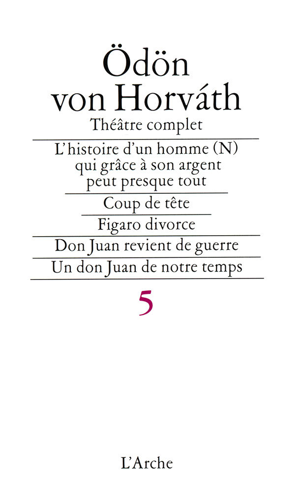 Théâtre T5 Horváth (9782851813862-front-cover)