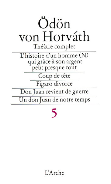 Théâtre T5 Horváth (9782851813862-front-cover)