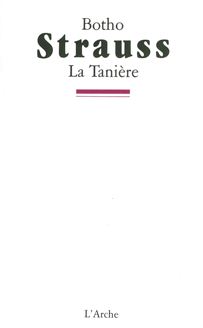 La Tanière (9782851812681-front-cover)