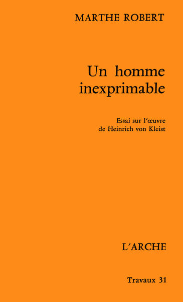 Un homme inexprimable, Heinrich von Kleist (9782851811912-front-cover)