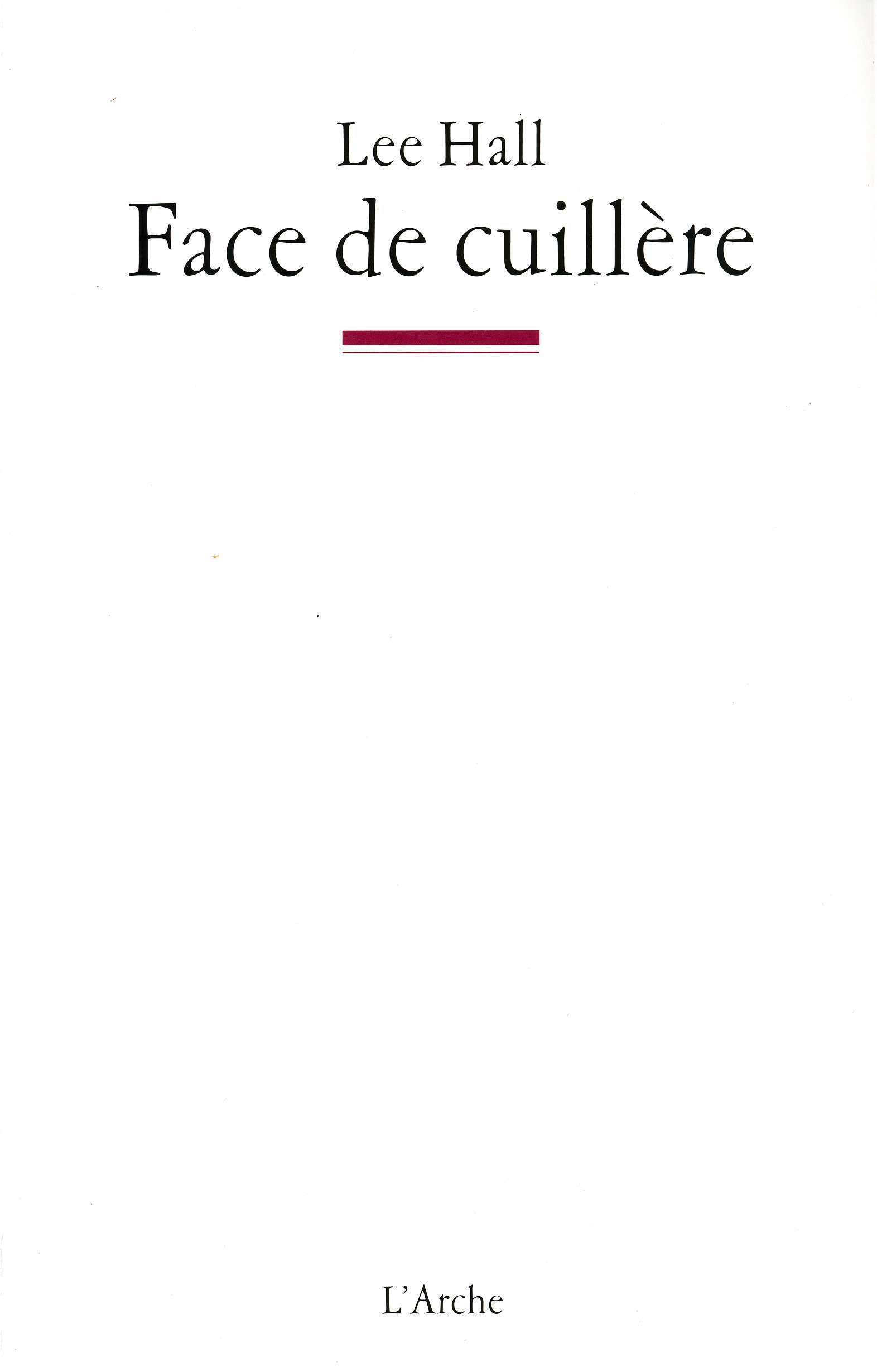 Face de Cuillère (9782851815552-front-cover)