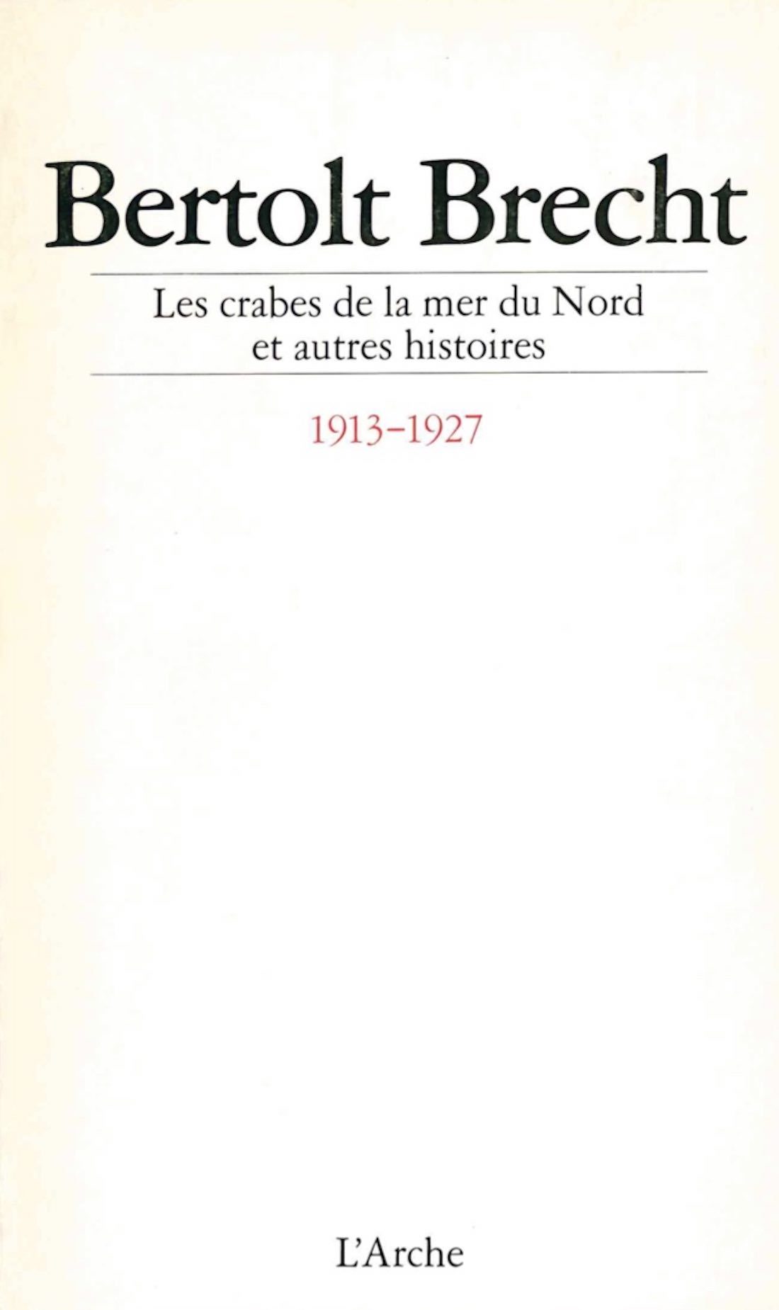 Les Crabes de la mer du Nord et autres histoires (1913-1927) (9782851812353-front-cover)