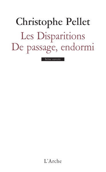 Les Disparitions / De passage, endormi (9782851817655-front-cover)