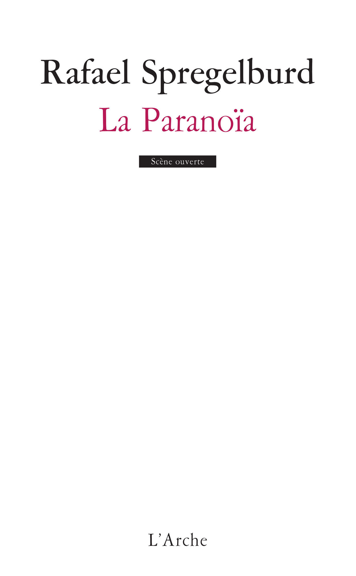 La Paranoïa (9782851817136-front-cover)