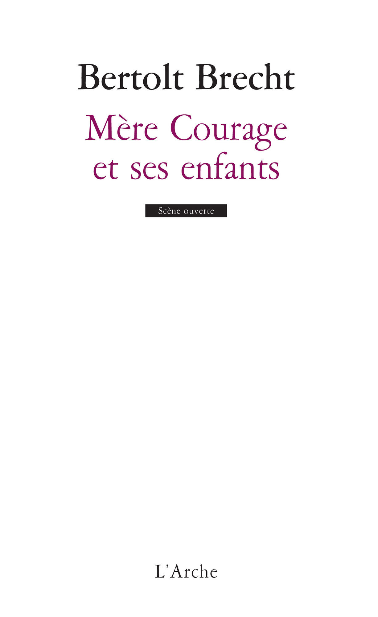 Mère Courage et ses enfants (9782851810106-front-cover)