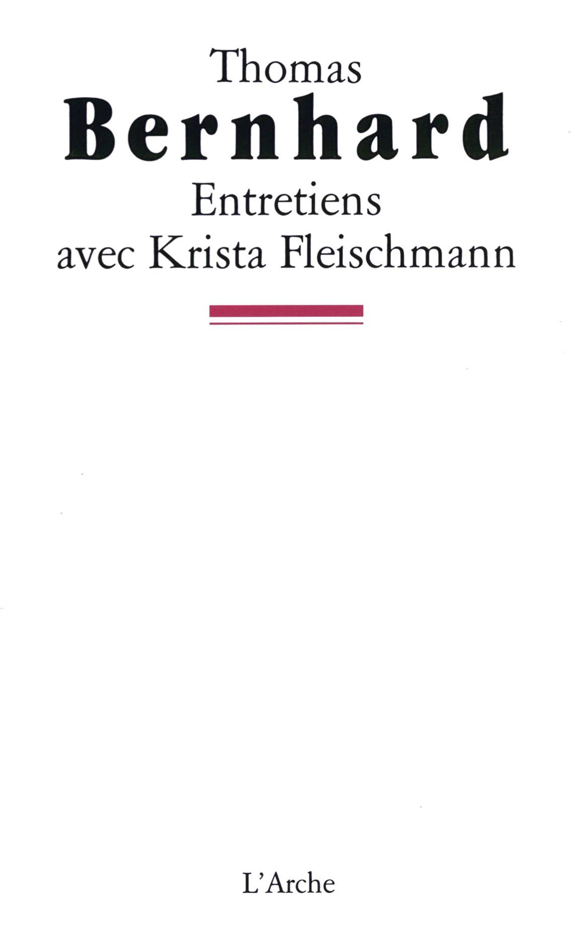 Entretiens avec Krista Fleischmann (9782851813176-front-cover)