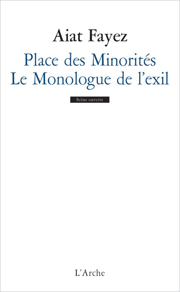 Place des Minorités / Le Monologue de l'exil (9782851819260-front-cover)