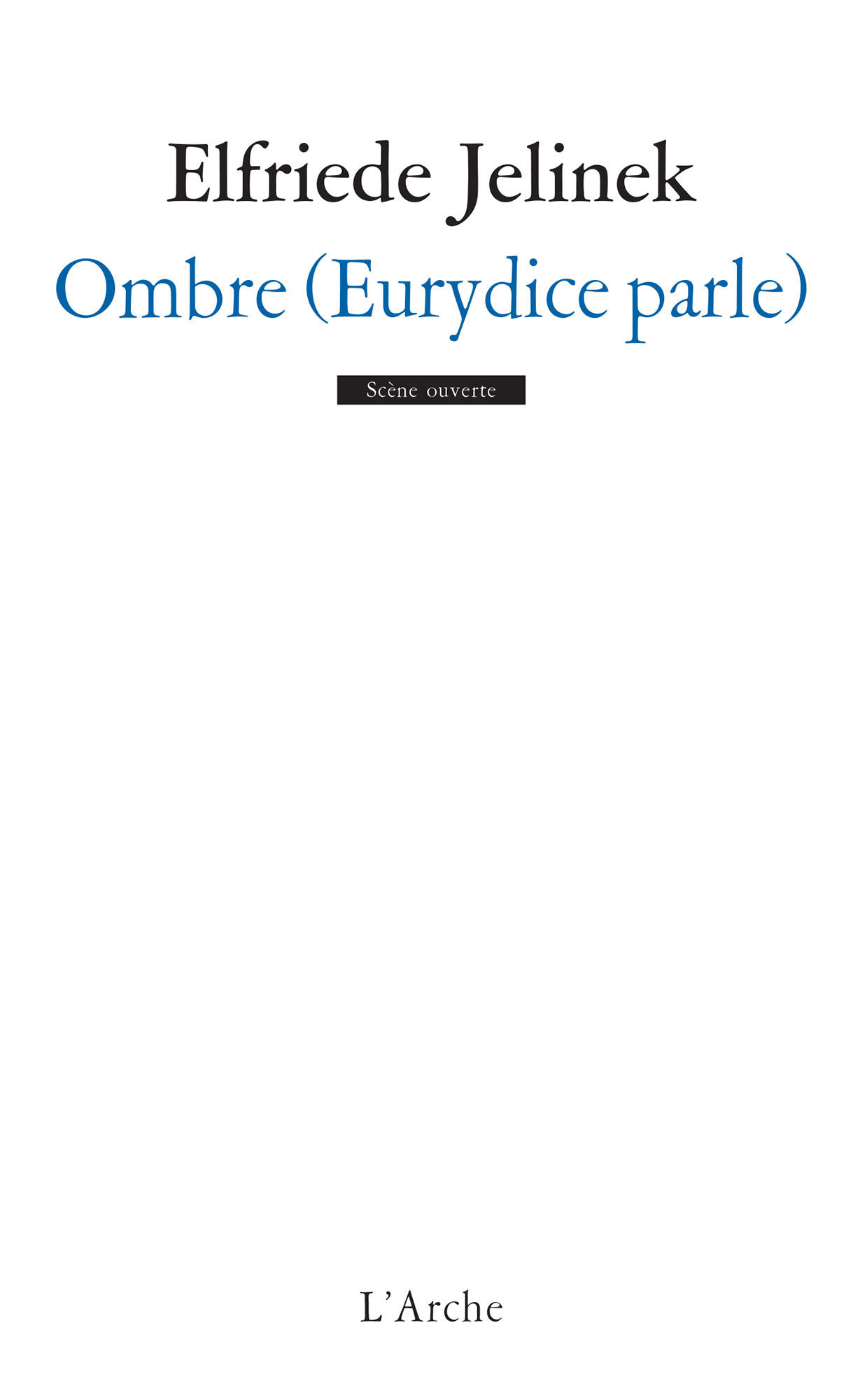 Ombre (Eurydice parle) (9782851819321-front-cover)