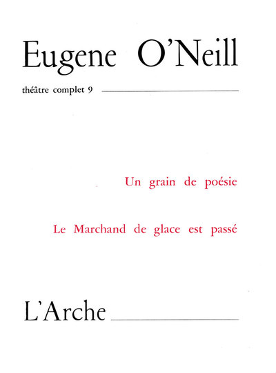 Théâtre Tome 9 O'Neill (9782851811165-front-cover)
