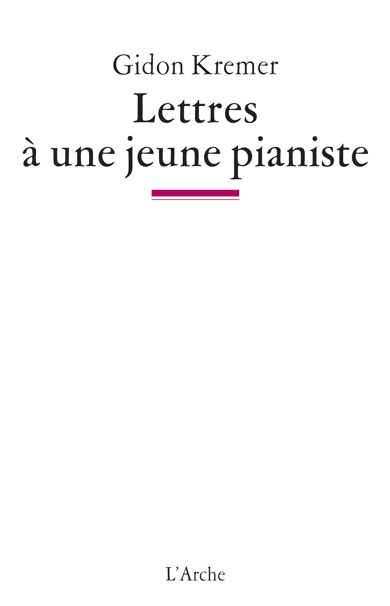 Lettres à une jeune pianiste (9782851817761-front-cover)