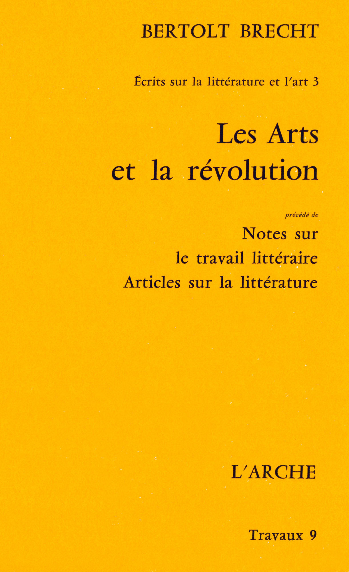 Les Arts et la Révolution (9782851811684-front-cover)