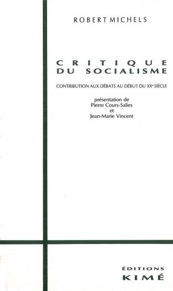 Critique du Socialisme (9782908212433-front-cover)