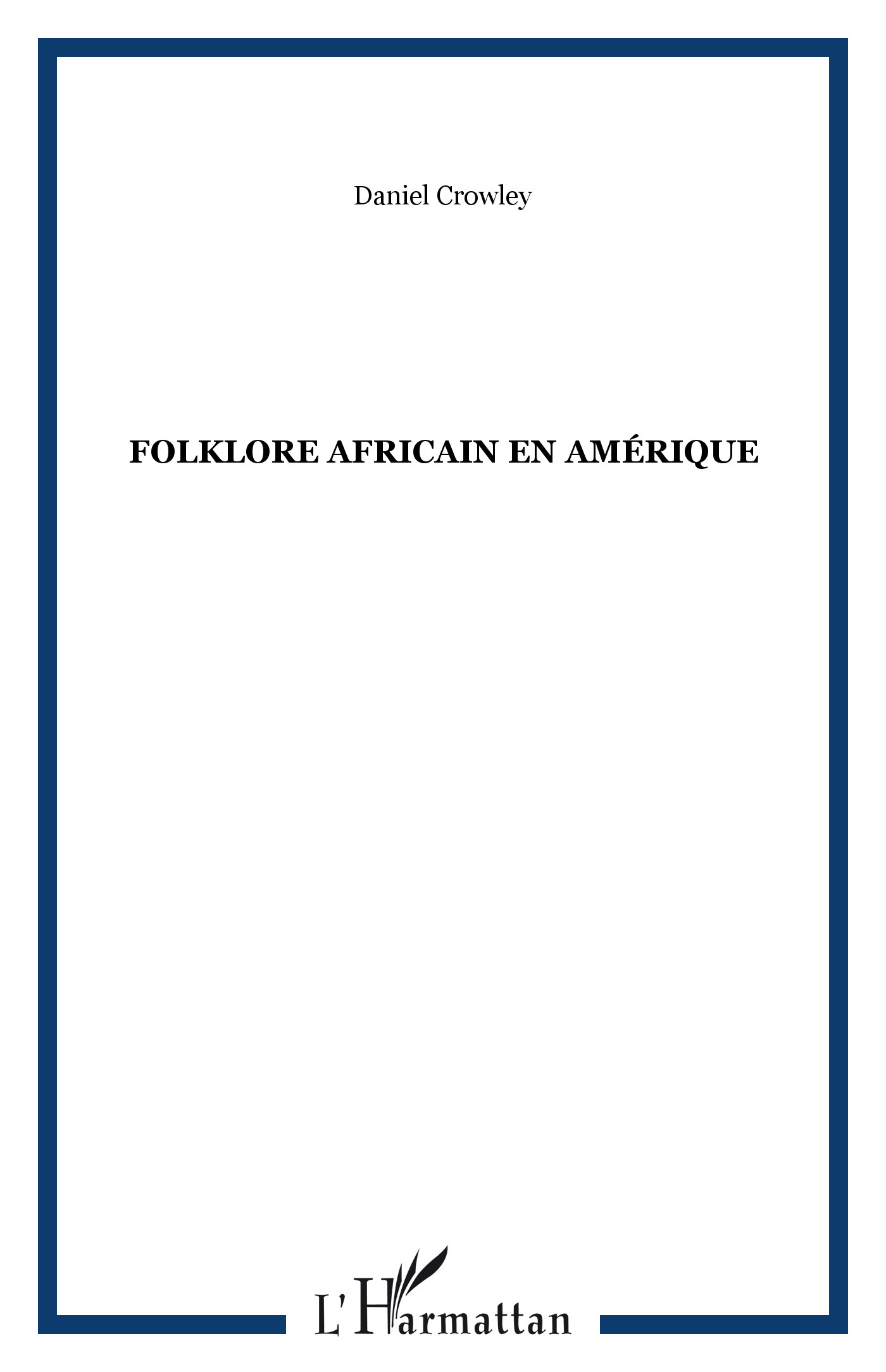 Folklore africain en Amérique (9782876790254-front-cover)
