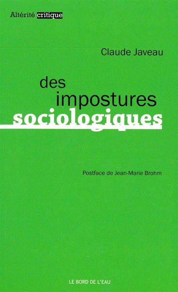 Des Impostures Sociologiques (9782356872944-front-cover)