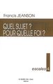 Escales 4 / Quel Sujet ? Pour Quelle Foi ? (9782356870384-front-cover)