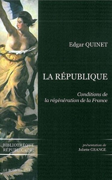 La Republique, Conditions de la Regénération de la Fran (9782356870308-front-cover)