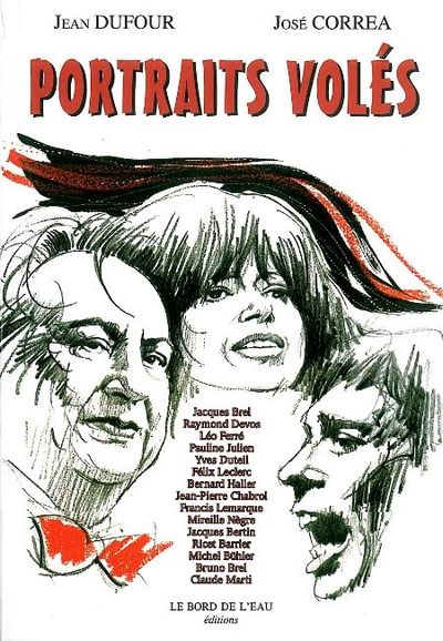 Portraits Voles, Jacques Brel,Leo Ferre,Raymond Devos,... (9782356870490-front-cover)