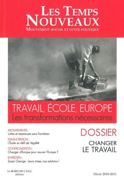 Revue les Temps Nouveaux T. 2, Travail,École,Europe (9782356871022-front-cover)