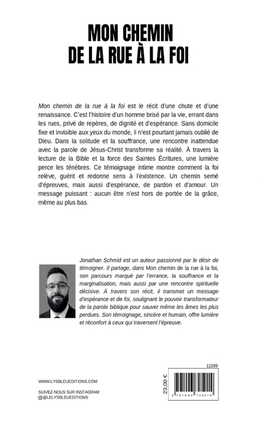 Mon chemin de la rue à la foi (9791043705014-back-cover)