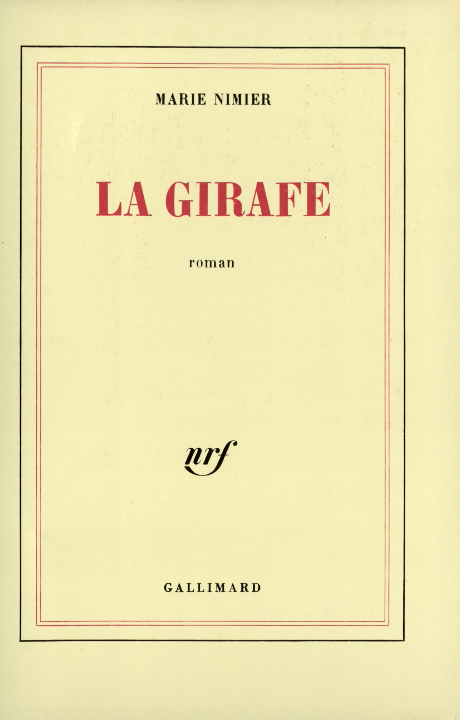 La Girafe (9782070711178-front-cover)