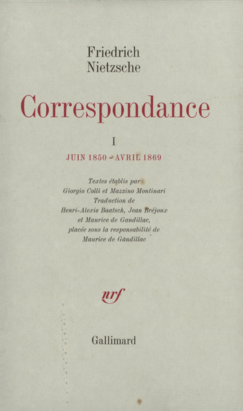 Correspondance, Juin 1850 - Avril 1869 (9782070705948-front-cover)