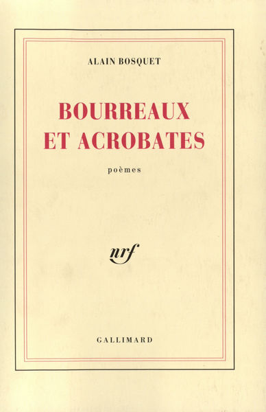 Bourreaux et acrobates (9782070718108-front-cover)