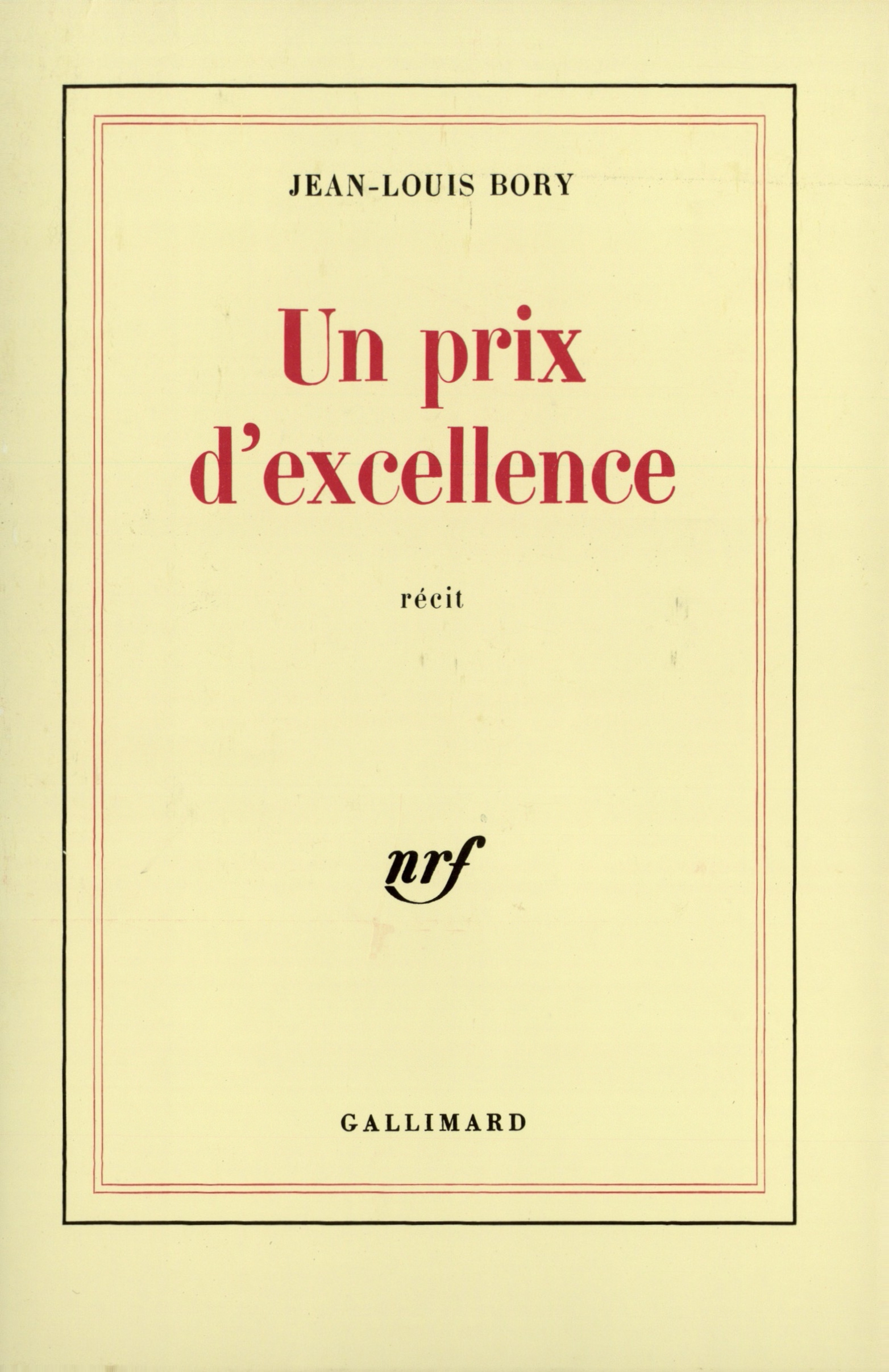 Un prix d'excellence (9782070706426-front-cover)